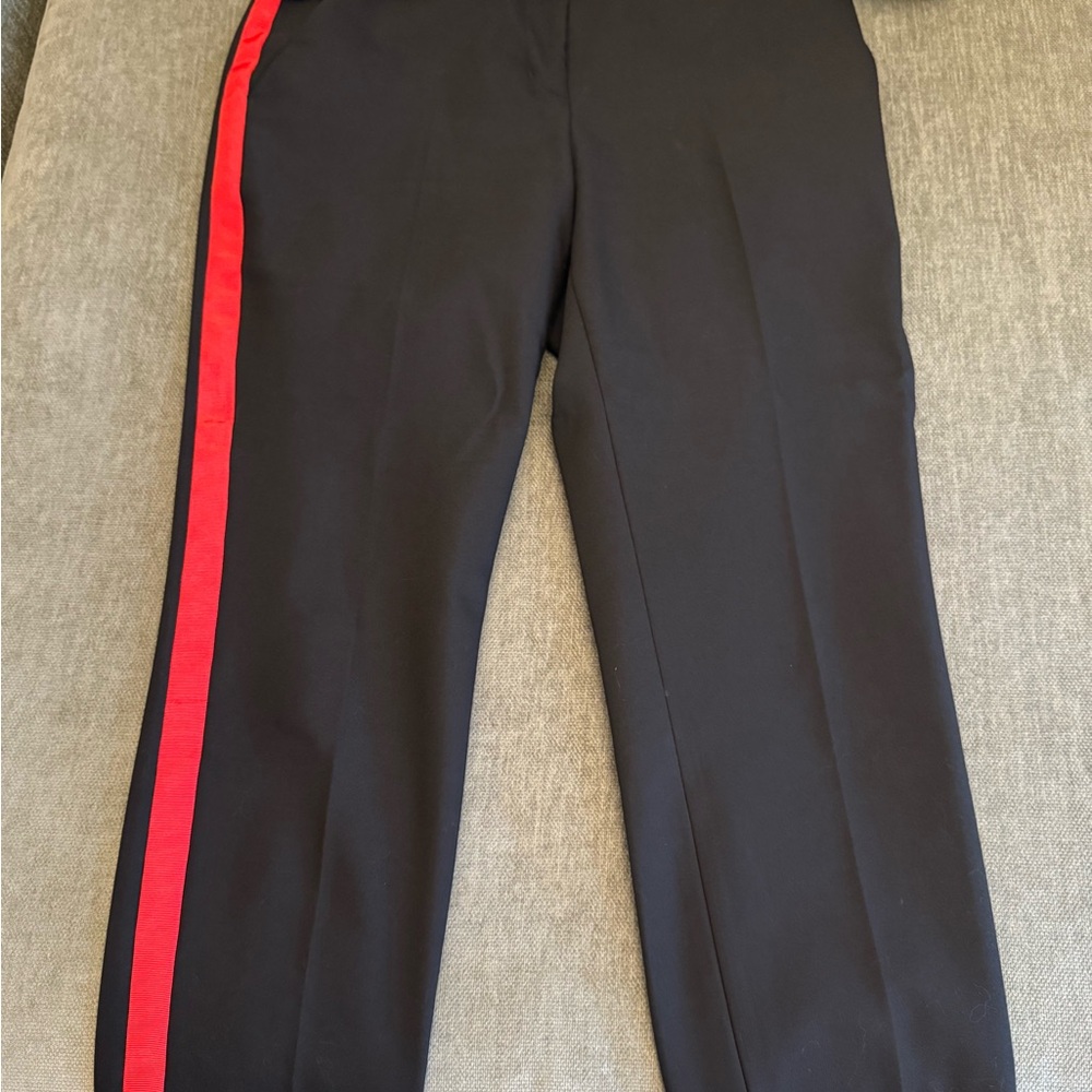 Express Women’s size 4 Black Pants with Red Stripe. Columnist Ankle Mid Rise